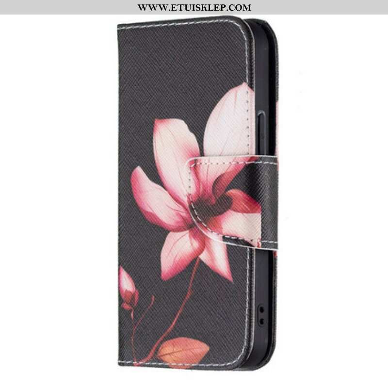 Etui Folio do iPhone 13 Mini Różowy Kwiat